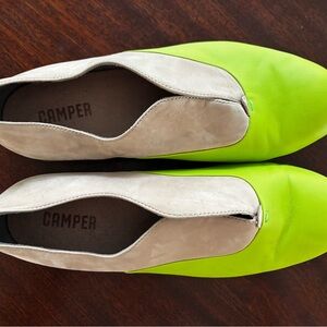 Camper Women's Bowie Green and Beige Shoes